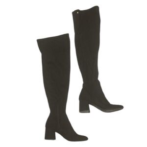 Liz Claiborne Chic Black Long Ultra Suede Over the Knee Boots EUC, Size 8.5M‎